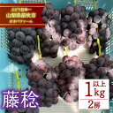 【ふるさと納税】フルーツ王国 笛吹市の 朝採れ藤稔 1.0kg以上 ふるさと納税 藤みのり 黒ブドウ 笛吹市 国産 人気 ぶどう ブドウ 葡萄 贈り物 ギフト ...