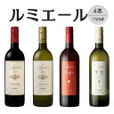 【ふるさと納税】ルミエールおすすめ赤白ワイン4本セット3 ふるさと納税 ワイン 笛吹市 山梨ワイン 酒 アルコール 山梨県 記念品 お祝い 送料無料 167-1...