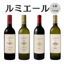 【ふるさと納税】ルミエール おすすめ赤白ワイン4本セット4 ふるさと納税 ワイン 笛吹市 山梨ワイン 酒 アルコール 山梨県 記念品 お祝い 送料無料 167-...