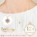 【ふるさと納税】 K18バースデーネックレス タンザナイト 12月 管理番号254992 ×1本 ふるさと納税 人気 おすすめ ランキング アクセサリー 宝石 ジュエリー 高級 記念日 プレゼント 山梨県 笛吹市 送料無料 天然石 218-047(4)