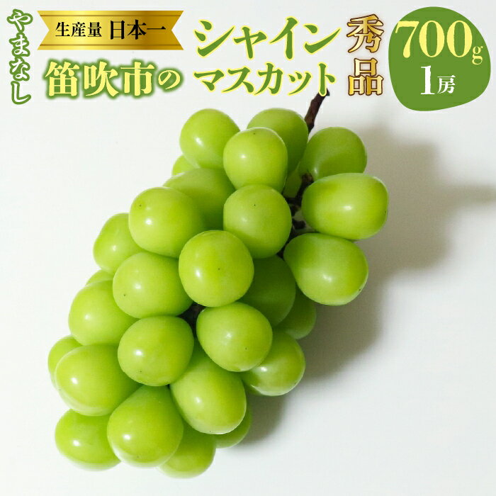 【ふるさと納税】＜2024年先行予約＞【2024年8月下旬発送予定】山梨県　笛吹産　シャインマスカット　700g（1房）秀品 ふるさと納税 お..