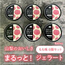 【ふるさと納税】山梨のおいしさまるっと!ジェラート 桃6個セット 201-002