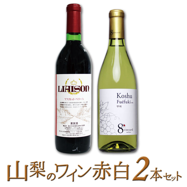 【ふるさと納税】築宝の赤ワイン白ワイン　2本セット ふるさと納税 ワイン 笛吹市 山梨ワイン 酒 アルコール 山梨県 記念品 お祝い 送料無料 127-012