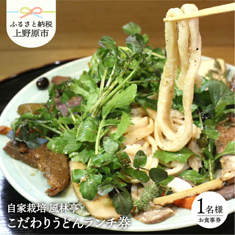 [母の日] [父の日] うどん 食事券 自家栽培 風林亭こだわりのうどんランチコース(1名様)プレゼント 贈り物 贈答 送料無料 山梨県 上野原市