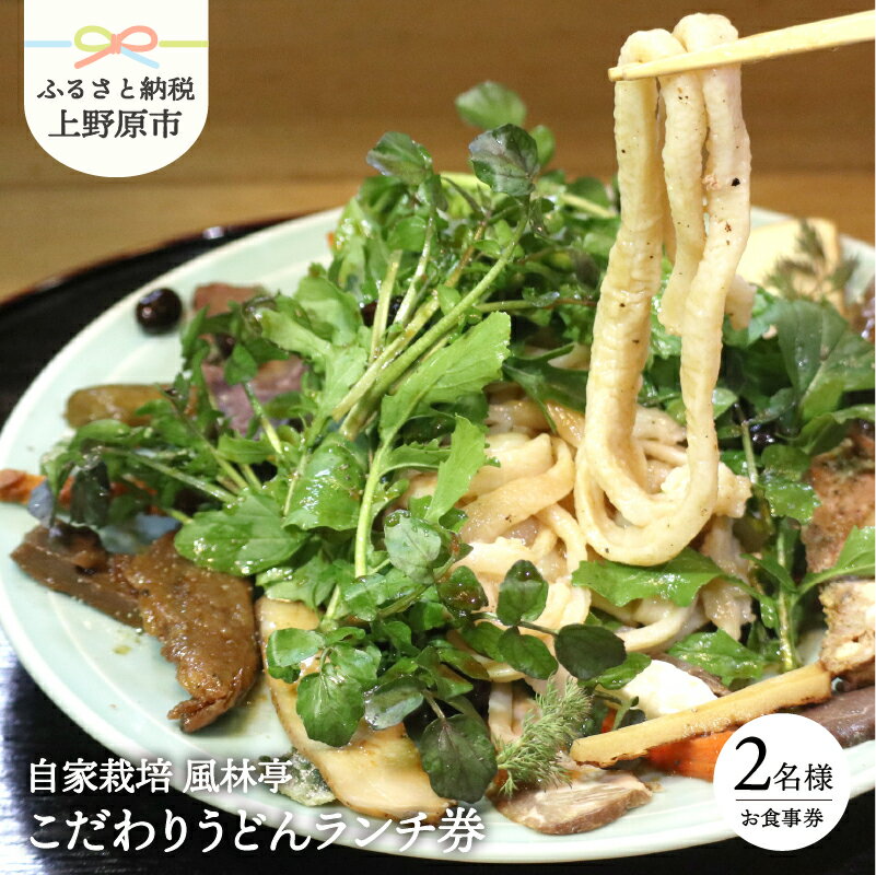 【ふるさと納税】 【父の日】 うどん 食事券 自家栽培 風林亭こだわりのうどんランチコース（2名様）プレゼント 贈り物 贈答 送料無料 ..