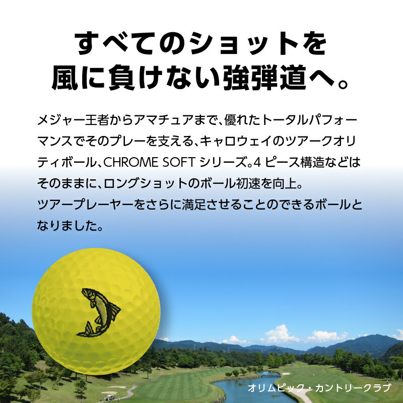 【ふるさと納税】 ゴルフ ボール 1ダース キャロウェイ クロムソフト X イエロー 上野原市 オリジナルマーク入り プレゼント 贈り物 贈答 送料無料 山梨県