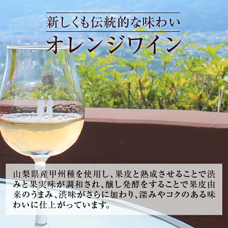 【ふるさと納税】 ワイン オレンジワイン 2本 セット 辛口 やや辛口 甲州ワイン お酒 花見 誕生日 お盆 記念日 父の日 母の日 敬老の日 ギフト 国産 山梨県産 甲州市 勝沼 勝沼ぶどうの丘 【C-617】