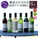  勝沼ぶどうの丘 推奨 ワイン 360ml 6本 セット 山梨県 甲州市 日本ワイン 甲州ワイン 赤ワイン 白ワイン ロゼワイン ハーフボトル おすすめ お楽しみ 厳選 母の日 父の日 記念日 ギフト 