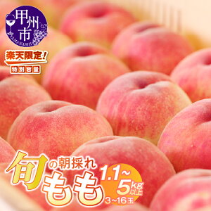 【ふるさと納税】 桃 2026年 楽天限定 先行予約 選べる 内容量 1.1kg~5kg以上 3~16玉 特選 産地直送 新鮮 フルーツ 果物 朝どれ 山梨県 甲州市 期間限定 数量限定 白鳳系 白桃系 ギフト 贈答 大玉 名産地 人気 家庭用 まずはお試し 食べきり (HO)