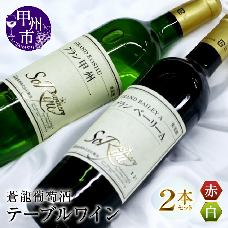 【ふるさと納税】 蒼龍葡萄酒 テーブルワイン 赤 白 2本 