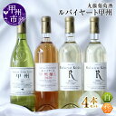 【ふるさと納税】 ワイン 飲みくらべ 4本 セット ルバイヤート 甲州 シュール・リー 醸し 白ワイン オレンジ GI Yamanashi 辛口 甘口 勝沼 丸藤葡萄酒 母の日 父の日 記念日 ギフト 日本 甲州市 山梨県 (MG) 【D-680】