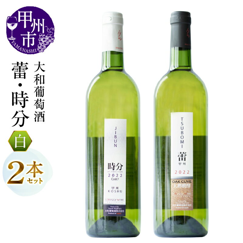 【ふるさと納税】 ワイン 2本 セット 白 大和葡萄酒 蕾 時分 飲み比べ やや辛口 辛口 国産ワイン 母の日 父の日 記念日 ギフト 山梨県 甲州市 （MG） 【B16-650】