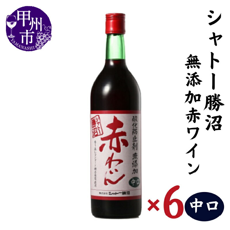 【ふるさと納税】 ワイン セット 赤 6本 中口 720ml×6 無添加 甲州市 シャトー勝沼 母の日 父の日 記...