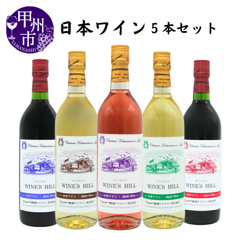 【ふるさと納税】 ワイン 赤ワイン 白ワイン ロゼ ワインズヒル 5本 セット テーブルワイン 飲み比べ ..