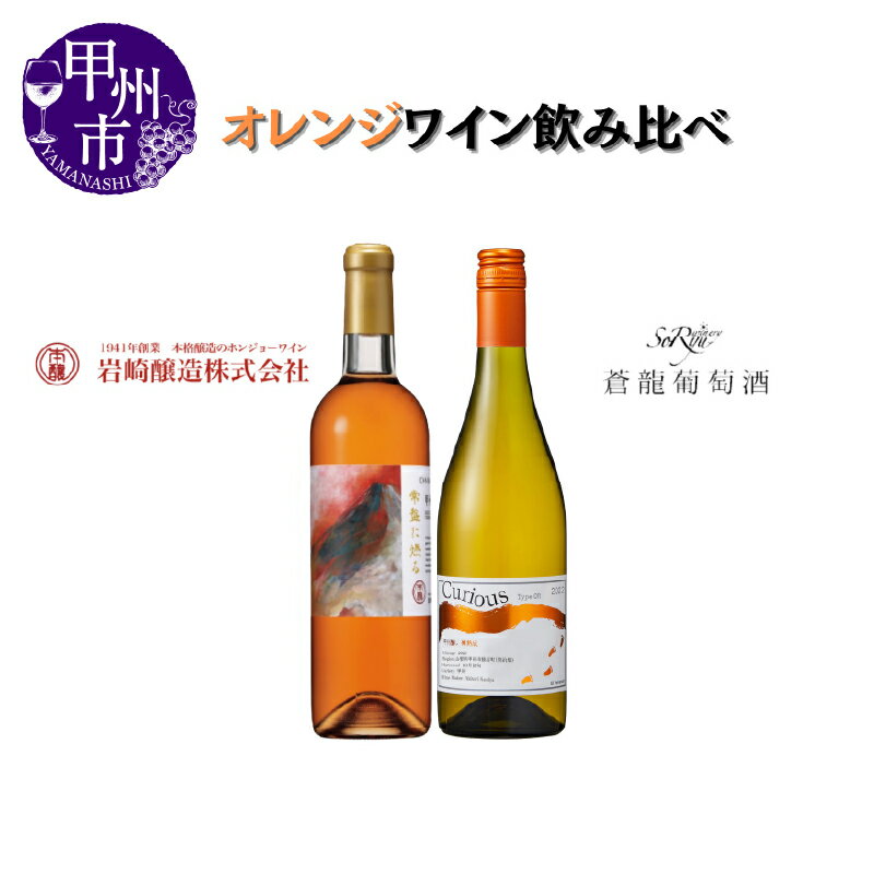ワイン オレンジワイン 2本 セット 飲み比べ 750ml 720ml 蒼龍葡萄酒 シャトーホンジョー 母の日 父の日 記念日 ギフト 山梨 甲州市 (MG) [B18-653]