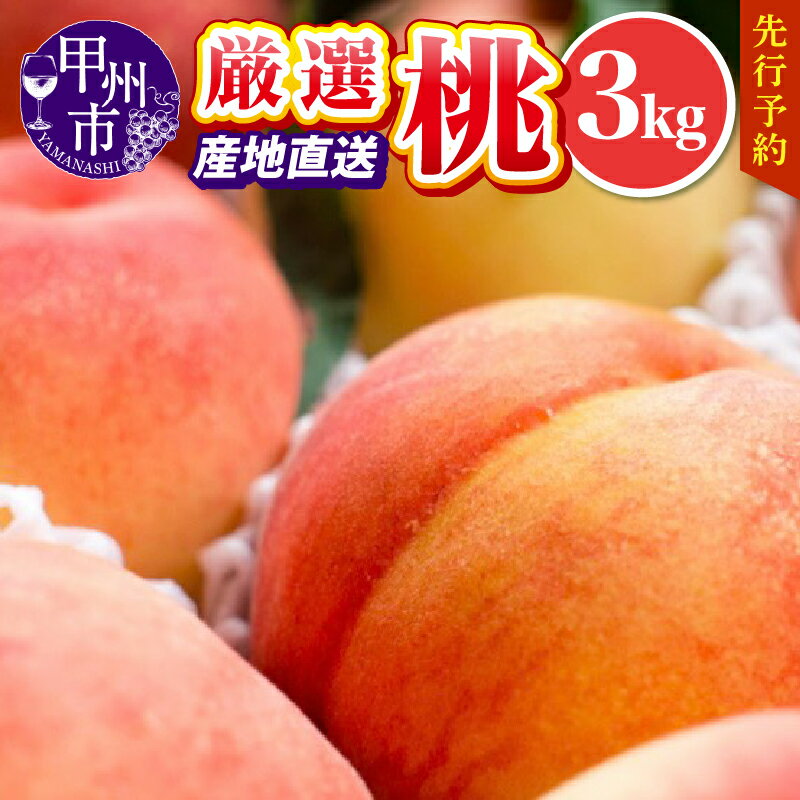 【ふるさと納税】甲州市 厳選 池田 青果 フルーツ 甘い 果実 くだものもも 3kg 8玉 ～ 12玉 (IS) 【2023年先行予約】【B15-456】産地直送 1kg以上 2kg以上 山梨のサムネイル