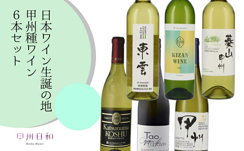 16位! 口コミ数「0件」評価「0」 ワイン 甲州市 甲州種ワイン 白 6本 セット 厳選 山梨県 勝沼 甲州 数量限定 （KSB） 【F-655】