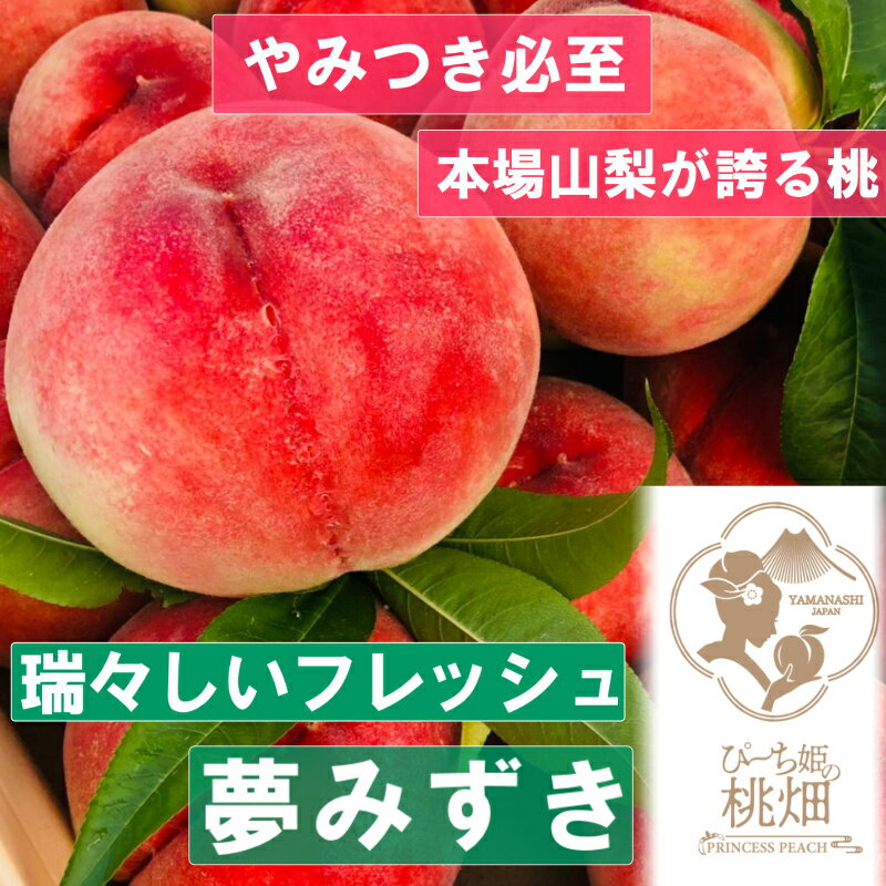 【ふるさと納税】 桃 約2kg 5~8玉 果物 もも フルーツ 夢みずき ブランド 熟桃 人気品種指定 甲州市産 果実 稀少 贅沢 冷蔵 食べごろ 高糖度 厳選 甘い デザート 期間限定 数量限定 贈答 ギフト 家庭用 2025年発送 6月 7月 発送 フルーツ王国 山梨 (PMK) 【D4-110】