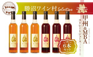 【ふるさと納税】 ぶどう ストレート ジュース 甲州 マスカットベーリーA 6本 セット 飲料類 甲州ぶどう 果汁 100% 濃厚 ストレート 果汁飲料 セレクト 美味しい 数量限定 黒ぶどう 葡萄 ブドウ お取り寄せ ギフト 贈答 勝沼ワイン村 山梨県 甲州市 (KWV) 【E2-622】
