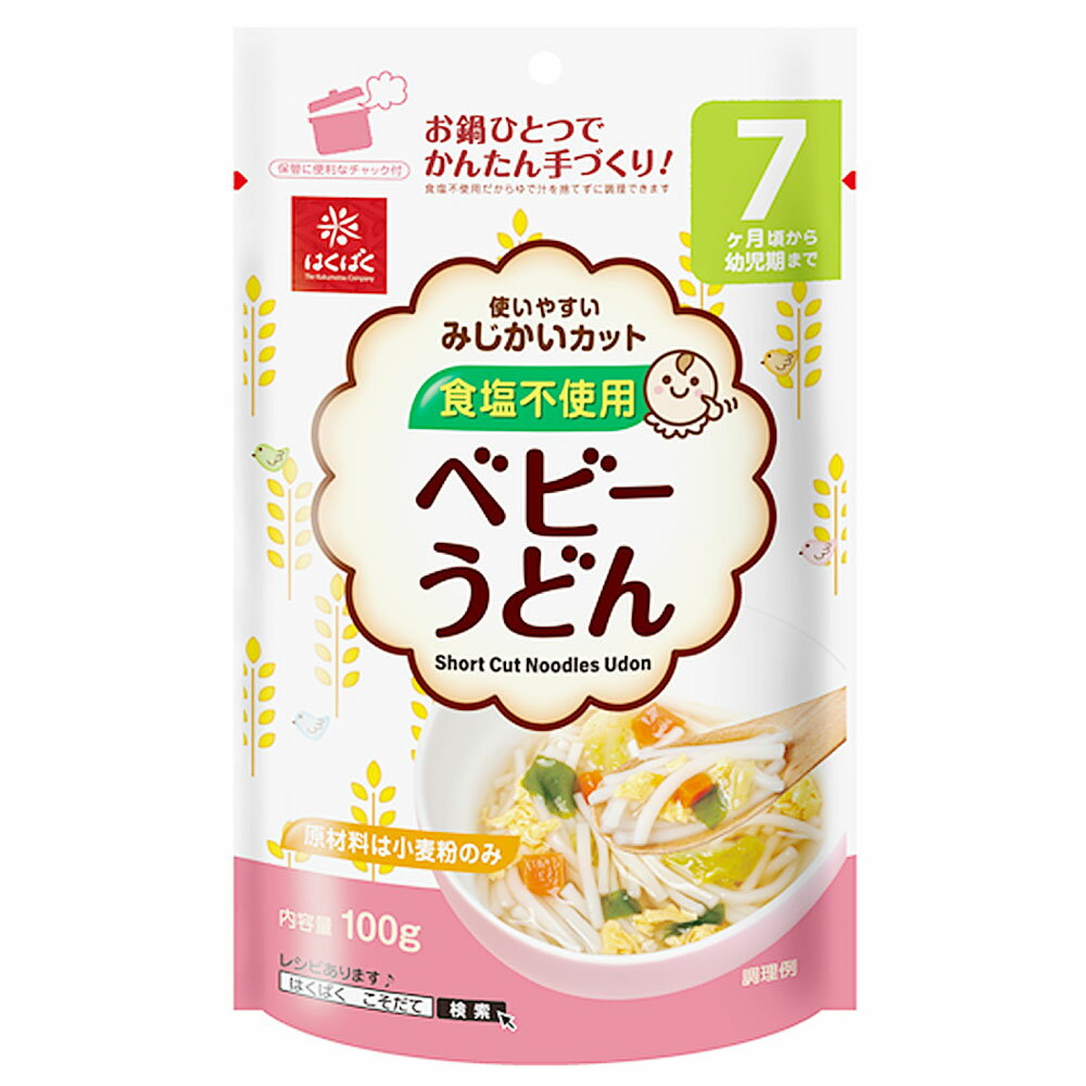 ベビーうどん 計1kg(100g×10袋) うどん 麵類 乾麵 離乳食 食塩不使用 簡単調理 惣菜 国産 山梨県 中央市 送料無料