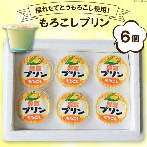 【ふるさと納税】【採れたてとうもろこし使用!】もろこしプリン 90ml×6個 / 道の駅とよとみ / 山梨県 中央市 国産 とうもろこし プリン とうもろこしプリン 前菜 デザート スイーツ