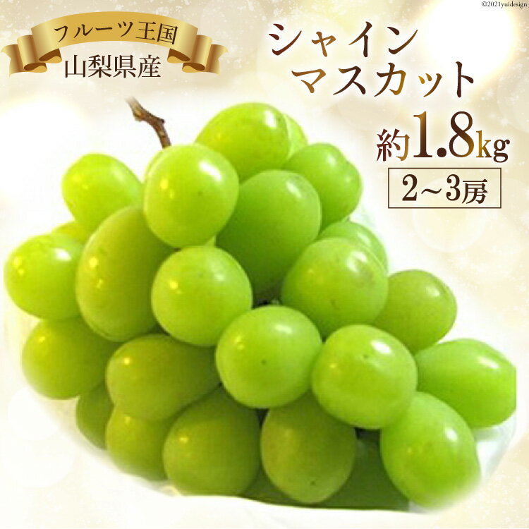 2位! 口コミ数「2件」評価「3」【先行受付】 ぶどう 山梨県産 シャインマスカット 約1.8kg [えべし 山梨県 中央市 21470730] フルーツ 果物 くだもの ブ･･･ 