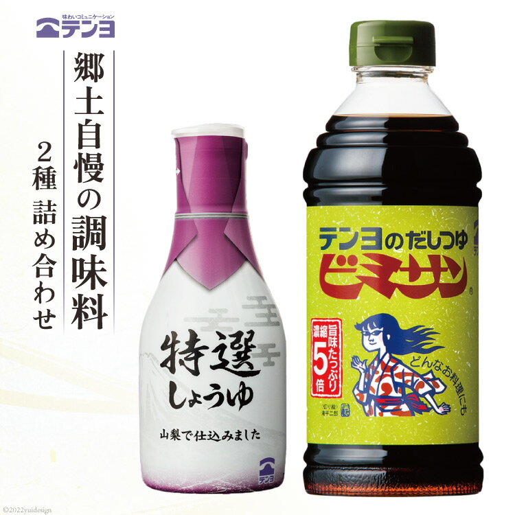 【ふるさと納税】調味料 テンヨ お試し 2種セット 特選しょうゆ & だしつゆビミサン 詰め合わせ TP-10B / 武田食品 / 山梨県 中央市 [21470489]