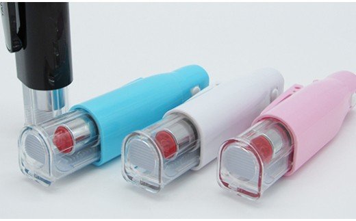 【ふるさと納税】ふりがな付印鑑＜Myルビー＞　ツインネームタイプ [5839-1271]　【民芸品・工芸品・伝統技術・雑貨・日用品・文房具・雑貨】