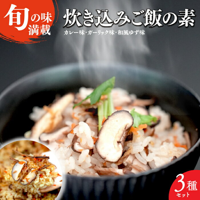 【ふるさと納税】炊き込みご飯　3点セット [5839-1922]　【野菜・野菜セット・野菜・きのこ・野菜・き..