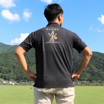 【ふるさと納税】【限定】宮西達也先生『タケノコマン』デザインポロシャツ　ブラック　Mサイズ　(男女兼用)【1561294】