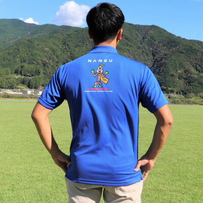 【ふるさと納税】【限定】宮西達也先生『タケノコマン』デザインポロシャツ　ロイヤルブルー　Mサイズ　(男女兼用)【1561298】