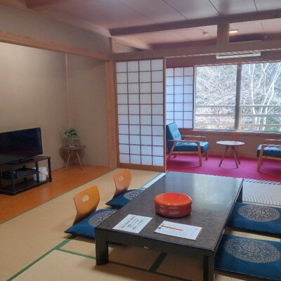 【ふるさと納税】山梨県南部町秘湯「奥山温泉」宿泊券(1泊2食付き)3名様　10畳【1619599】 f193666-nanbu-10000123 山梨県南部町 サンプル画像2
