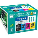 13位! 口コミ数「0件」評価「0」エコリカ【ブラザー用】 LC111-4PK互換リサイクルインク 4色パック（型番：ECI-BR111-4P）