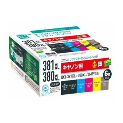 プリンタ人気ランク6位　口コミ数「0件」評価「0」「【ふるさと納税】エコリカ【キヤノン用】 BCI-381XL+380XL/6MP互換リサイクルインク 6色パック 大容量 （型番：ECI-C381XL-6P）」