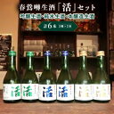 【ふるさと納税】春鶯囀生酒蔵元直送「活」セット 300ml×6本セット (吟醸生酒2本/純米生酒2本/本醸造生酒2本) 吟醸生酒 純米生酒 本醸造生酒 ギフト ...