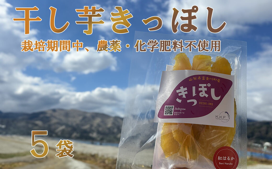 【ふるさと納税】【山梨県産】紅はるか干し芋（キッポシ）500g（100g×5袋）　ほしいも 干しいも ほし芋 紅ハルカ 紅はるか きっぽし さつまいも 芋 お芋 山梨 やまなし 富士川町(4.0)