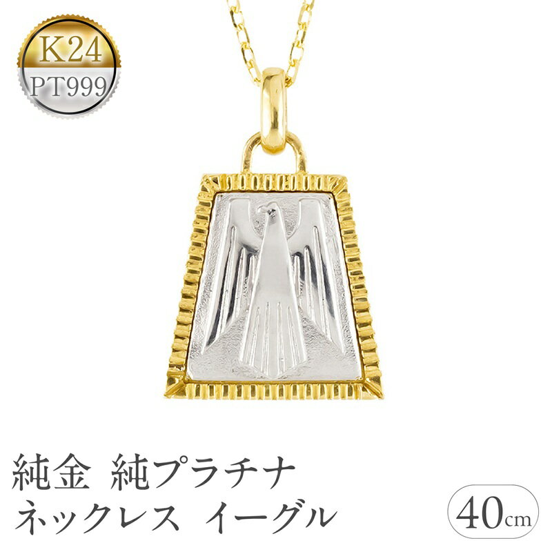 純金 純プラチナ ネックレス レディース イーグル 24k ペンダントトップ ゴールド pt999 プラチナ チェーン K24 金属アレルギー 対応 レリーフ柄 地金 ジュエリー シンプル 人気 普段 使い 250601mro201nc  