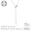 【ふるさと納税】 プラチナ ネックレス ダイヤモンド ロングネックレス ダイヤ ラリエット pt850 スライド式 シンプル ベネチアンチェーン 山梨県 昭和町...