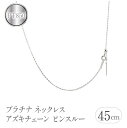 28位! 口コミ数「0件」評価「0」ふるさと納税 プラチナ ネックレス 45cm ピンスルー チェーンだけ ネックレスチェーン 山梨県 昭和町 送料無料プラチナ ネックレス 4･･･ 