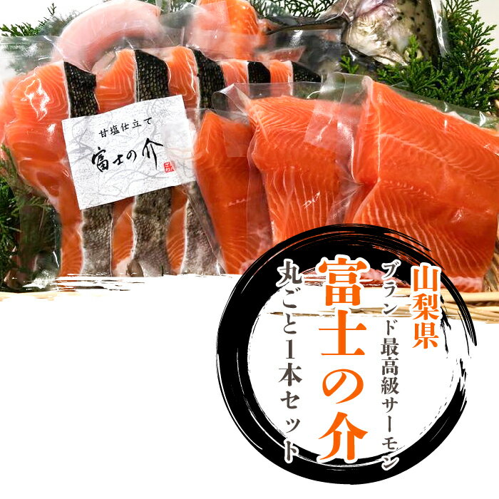 ふるさと納税 富士の介 高級魚 希少 海鮮 刺身 切り身 あら 甘塩 魚貝類 鮭 サーモン キングサーモン ニジマス 美味しい 人気 料理 パーティ お正月 クリスマス お祝い 贈り物 山梨県 「富士の介」丸ごと一本セット