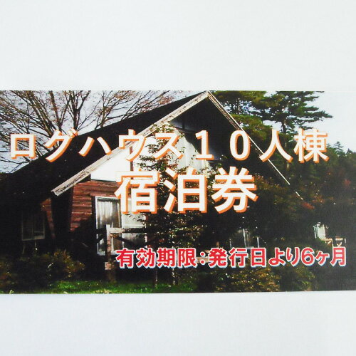 楽天山梨県西桂町【ふるさと納税】No.370 ログハウス10人棟宿泊券 ／ チケット ログハウスタイプ アウトドア ロフト付き 貸し切り 10名 山梨県