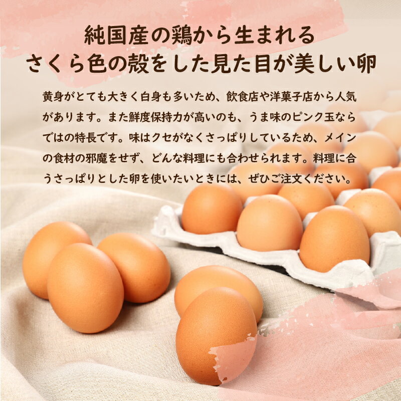 【ふるさと納税】卵 たまご 定期便 3か月 6か月 12か月 忍野のたまご 富士山の麓 旨味 ピンク玉 割れ保証付 30個 50個 新鮮 こだわり卵 一等賞 受賞 産地直送 忍野村 山梨県産 送料無料 ※沖縄県、離島不可
