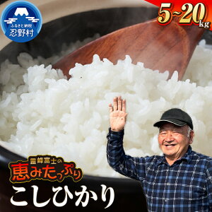 【ふるさと納税】 【新米先行予約】 【数量限定】 こしひかり 白米 米 5kg 10kg 20kg 山梨県 忍野村産 令和7年産 お米 精米 こめ コメ 送料無料 忍野村
