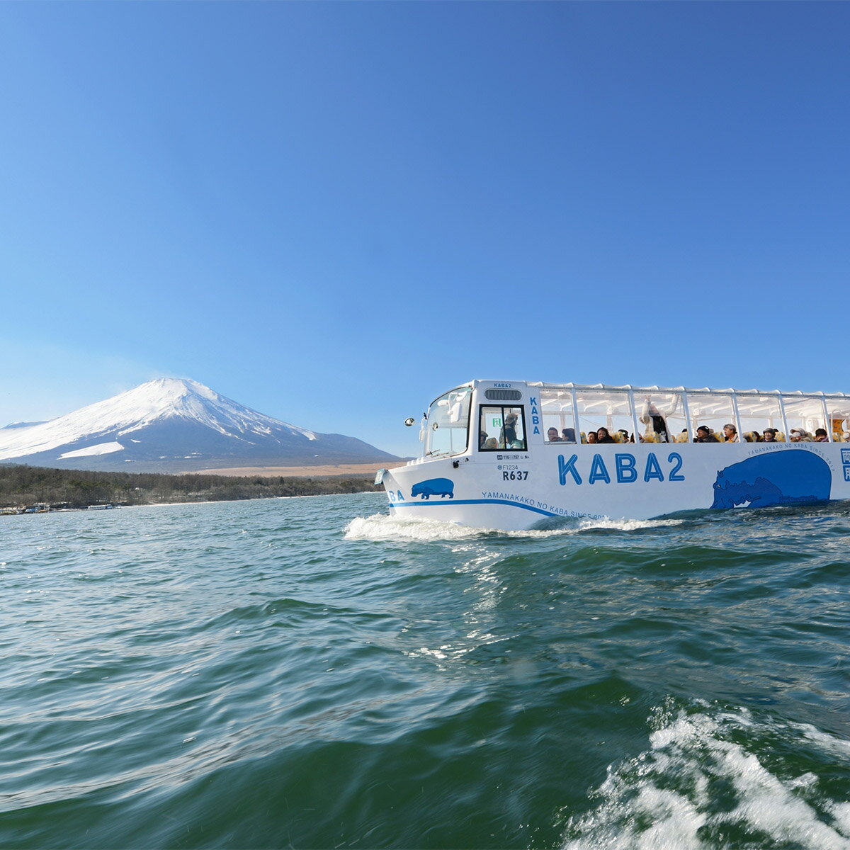 【ふるさと納税】＜水陸両用　KABAバス＞陸と湖上から大自然を五感で体感！一度は乗ってみたい水陸両用バス　ペア乗車券