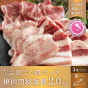 【ふるさと納税】富士ケ嶺ポーク焼肉用総重量2.0kg