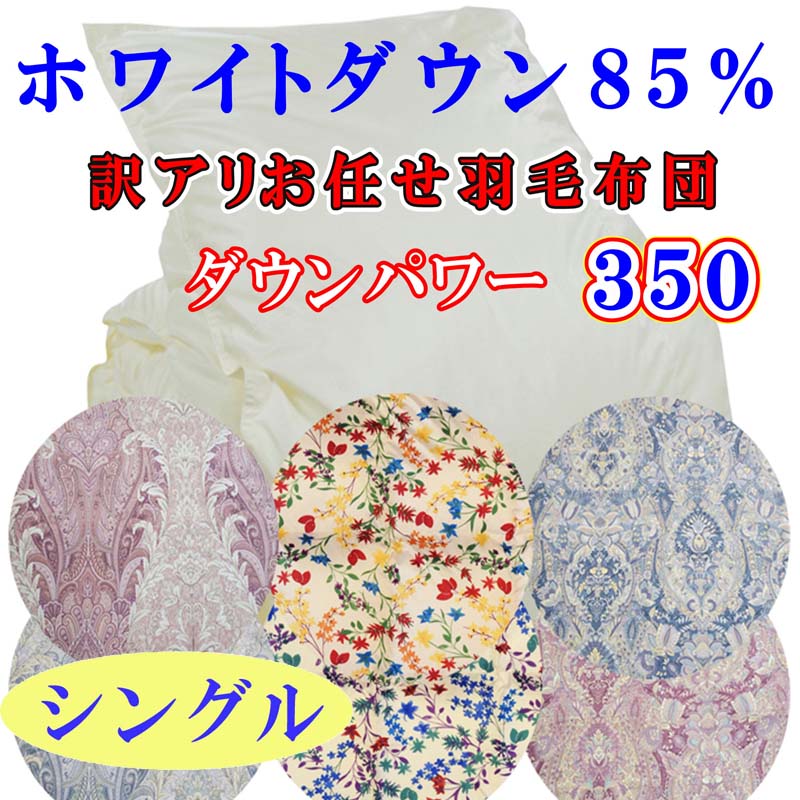 【ふるさと納税】 【訳あり】羽毛掛け布団 お任せ ホワイトダウン85%羽毛布団 シングル 150×210cm dp350 FAG059