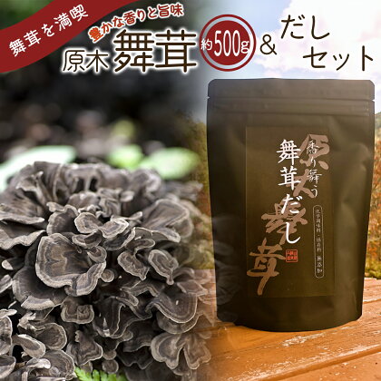 【先行予約2024年秋発送】丹波山村産原木舞茸500g+舞茸だし(8g x6袋)セット 2024年9月下旬発送予定