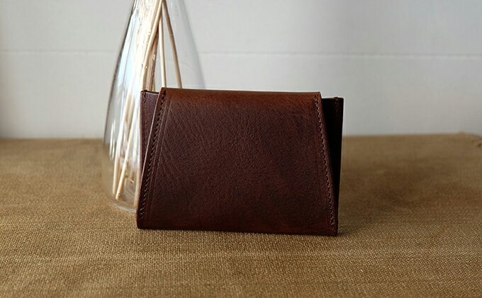 【ふるさと納税】植物タンニンレザーのカードケース(こげ茶) プレゼント 女性 オシャレ 男性 ギフト ファッション小物 革製品 名刺入れ