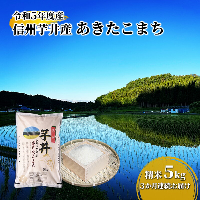 【ふるさと納税】【3ヶ月連続お届け】信州芋井産あきたこまち精