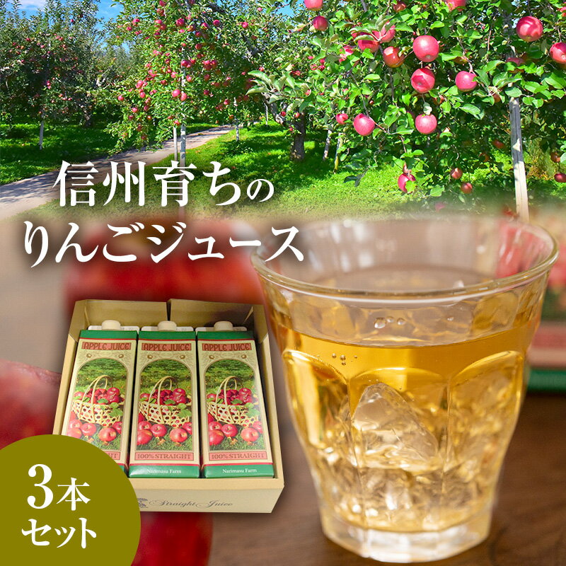 16位! 口コミ数「0件」評価「0」信州育ちのりんごジュース 3本詰　【 果実飲料 ジュース 飲料類 飲み物 フルーツジュース アップルジュース 長野市産りんご りんご100％･･･ 